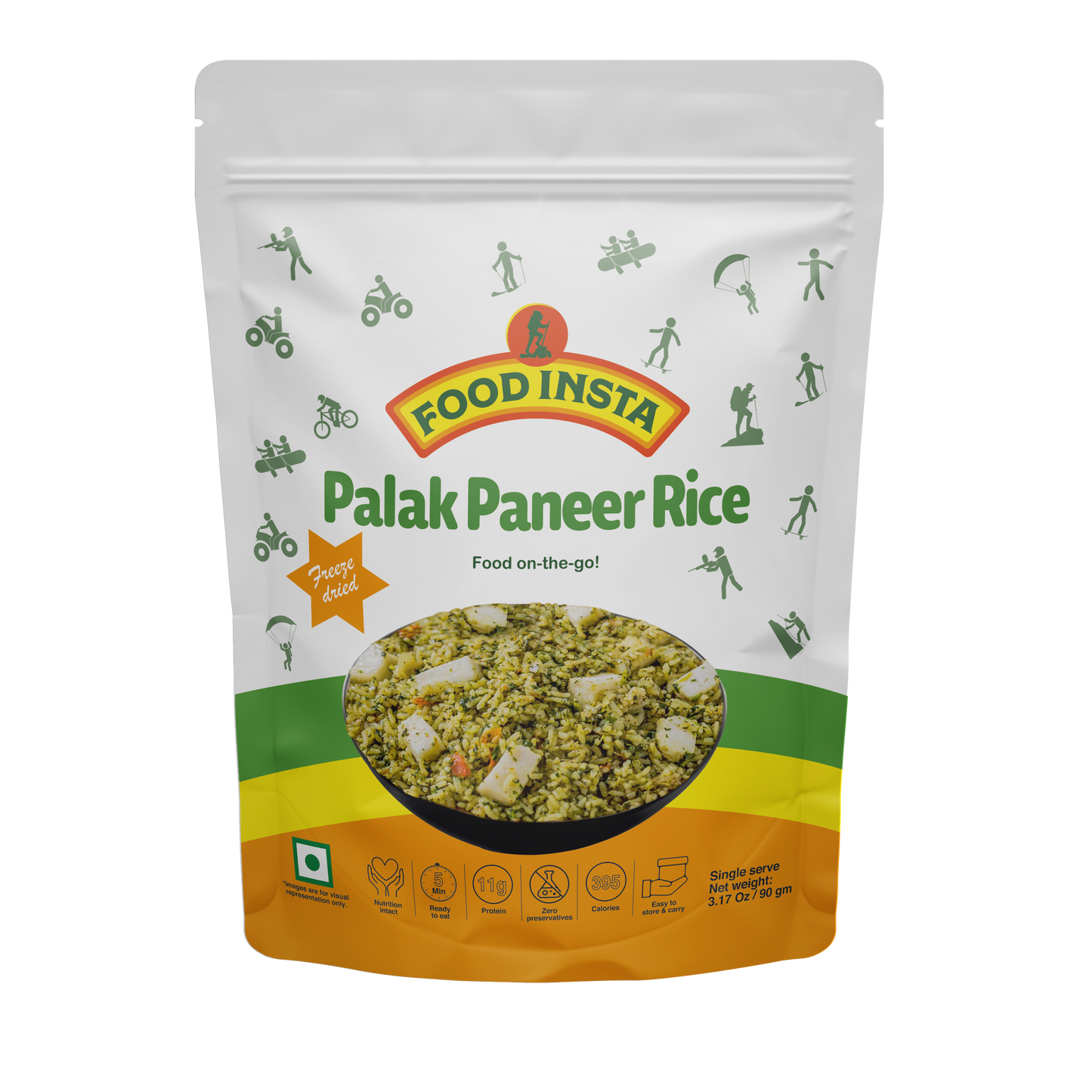 Travel food palak paneer rice