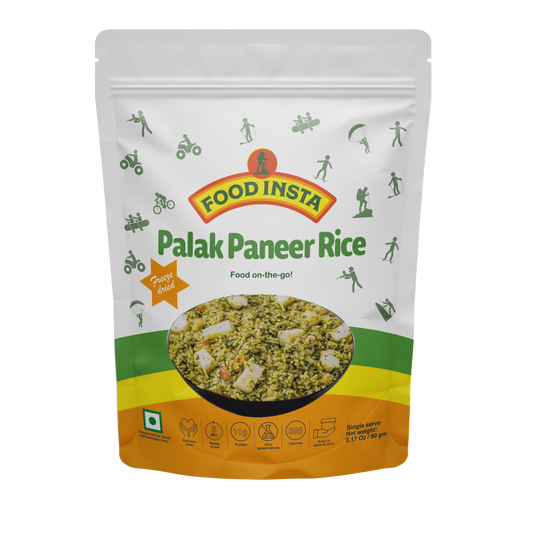 Travel food palak paneer rice