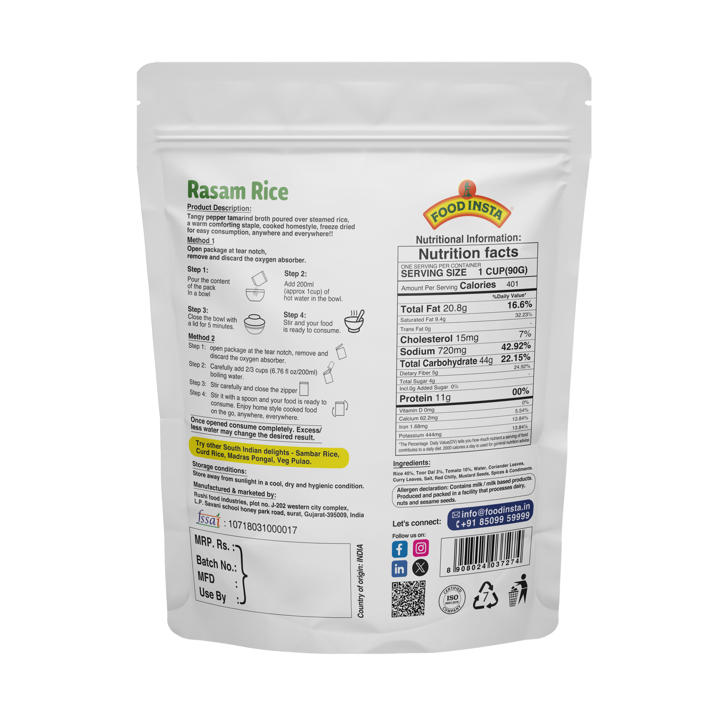 Food Insta Ready-to-Eat Rasam Rice